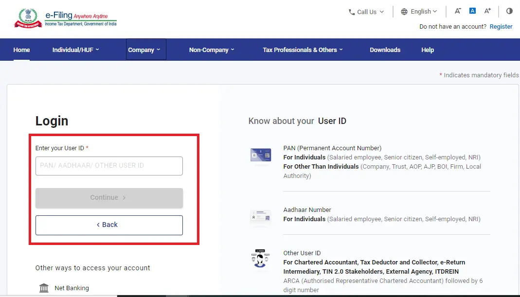 Form 10 IE step-by-step guide for Income Tax e-filing portal