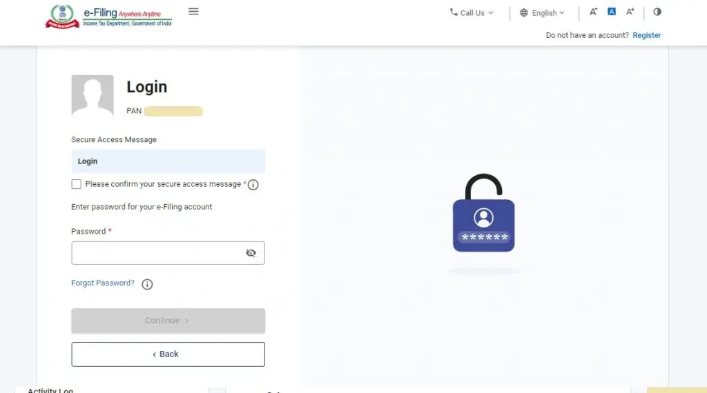 Form 26AS from TRACES Portal, Enter Password