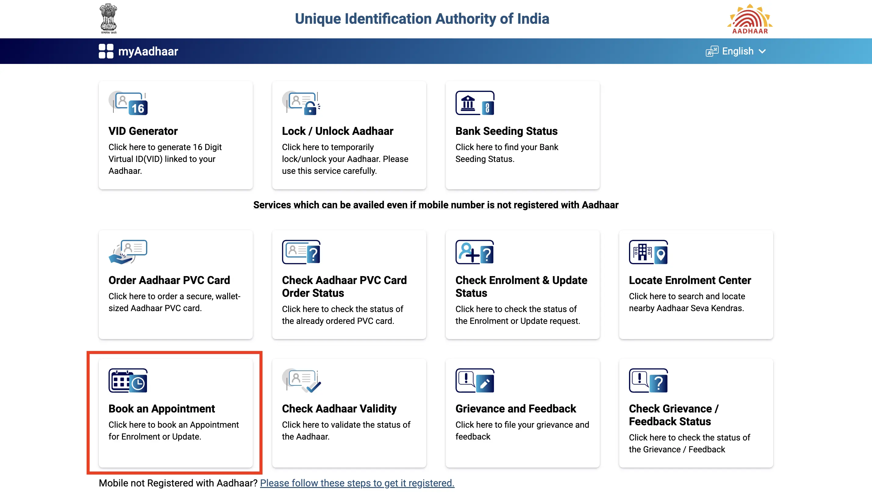 Book Online Appointment to Apply for NRI Aadhaar