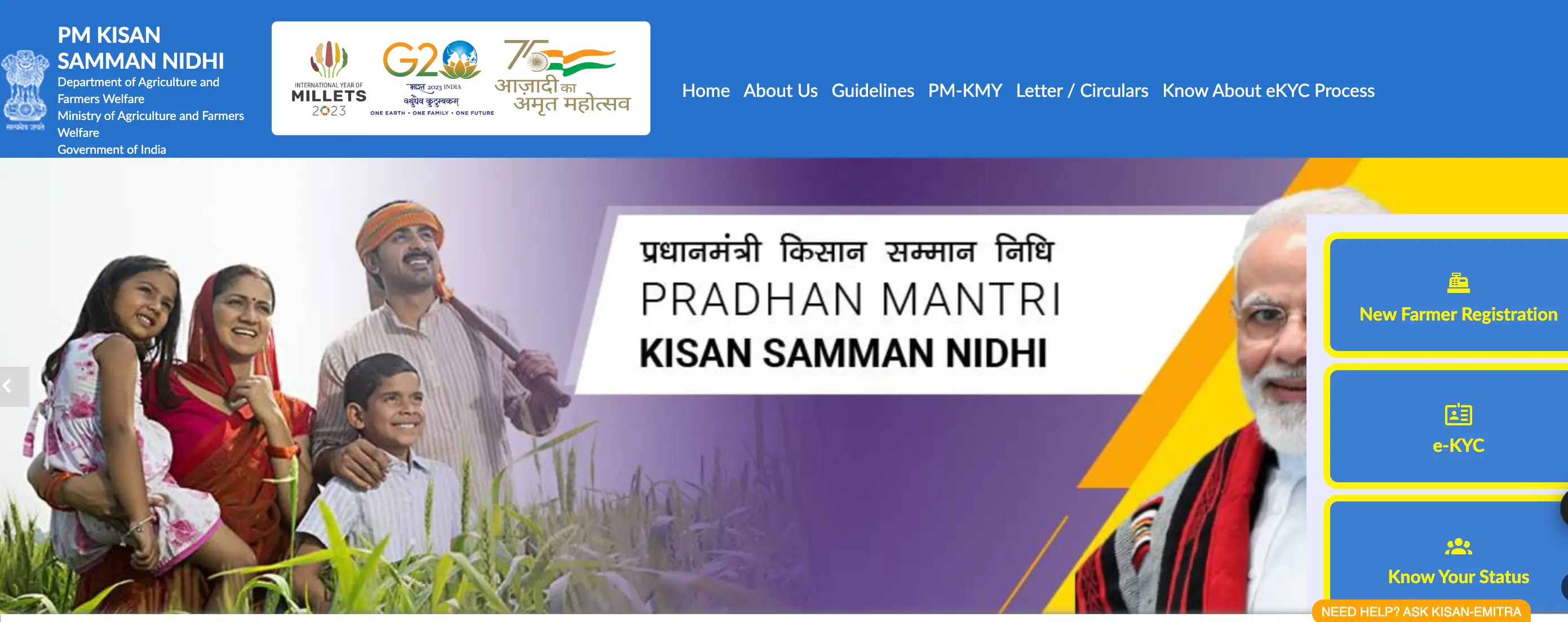 Official Website to Check Kisan Samman Nidhi Status with Aadhaar Number