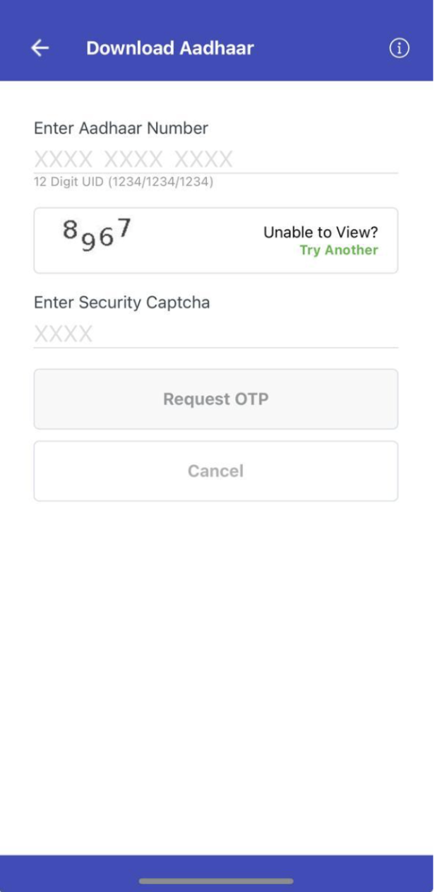 Download Aadhaar with Aadhaar Number on mAadhaar App