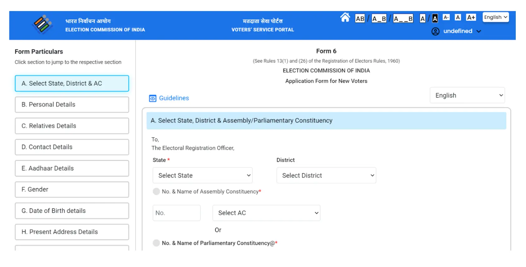 Fill Form 6 for Online Voter Registration